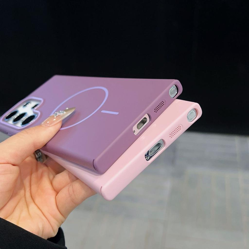 Для Samsung Galaxy S26 Ultra Чехол Жесткий ПК Магнитный Беспроводная зарядка Защитная задняя крышка Для samsung S26 S25 S24 S23 S22 Plus FE