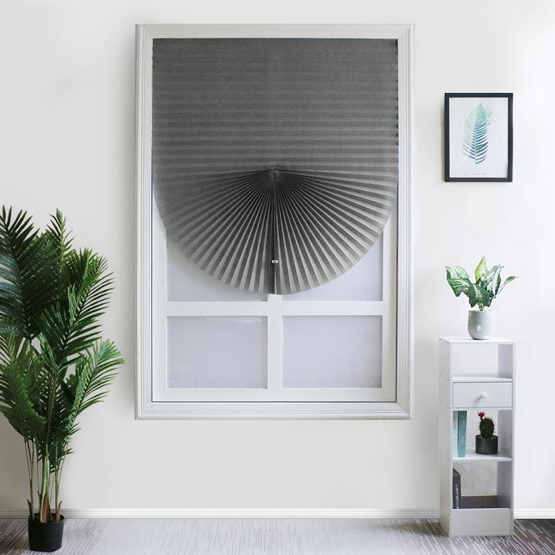 10 Colors Self-Adhesive Blackout Pleated Paper Shade Pleated Blinds Curtains For Kitchen Bathroom Office Balcony Windows Shades