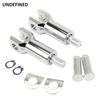 Motorcycle Chrome Foot Pegs Support Mount Rear Passenger Footpegs Clevis Kit For Harley Softail Fatboy FLSTF 2000-2006