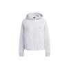 Logo Print Long Sleeve Hooded Jacket Women Outerwear Light-Purple HY2817
