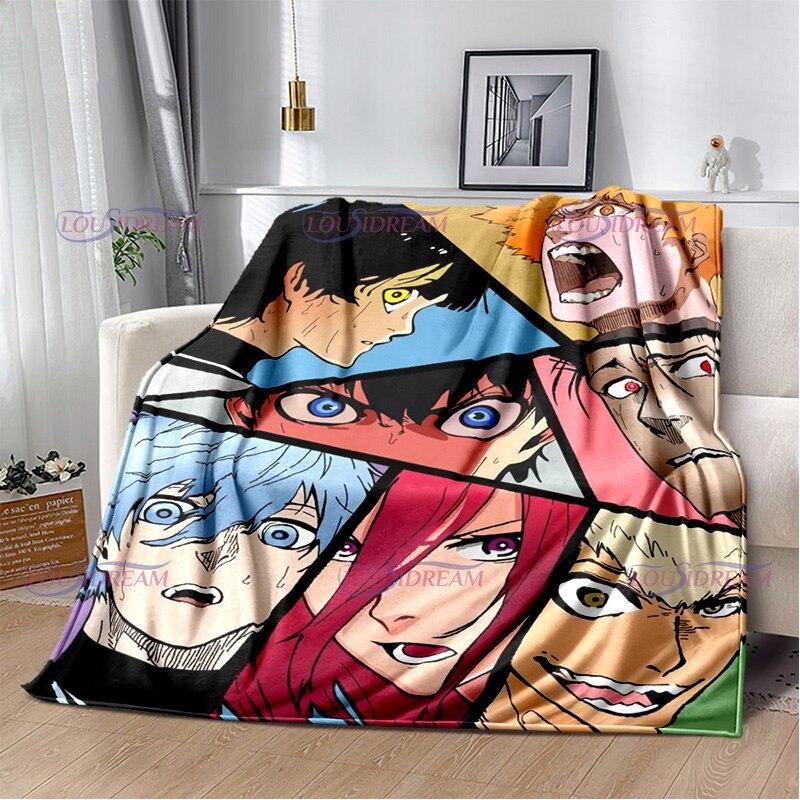 Одеяло с синим замком из японского мультфильма аниме, теплое, уютное домашнее одеяло для кровати, дивана, дивана, легкие подарки для мальчика