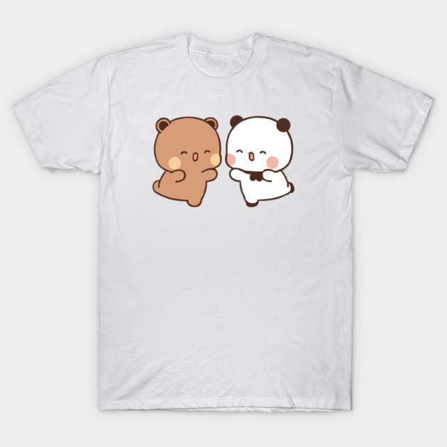 Asian Size Cotton Unisex Tshirt Print T-shirt Bubu Dudu Cute Fight T-shirt No-Cut Print Regular Fit