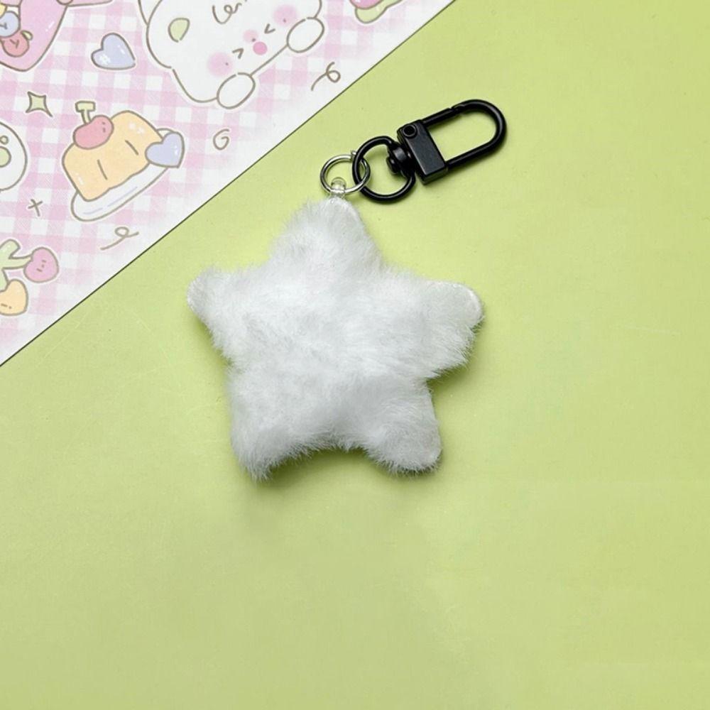 Pom Pom Starfish Multicolour Star Key Ring Pentagram Stars Backpack Pendant  Wedding Gifts