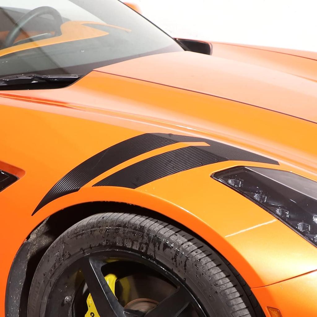 Виниловая графическая наклейка с двойной полосой в виде хэш-метки на крылья для Chevrolet Corvette C7 2014 2015 2016 2017 2018 2019 Аксессуары, Гоночные полосы на передние крылья