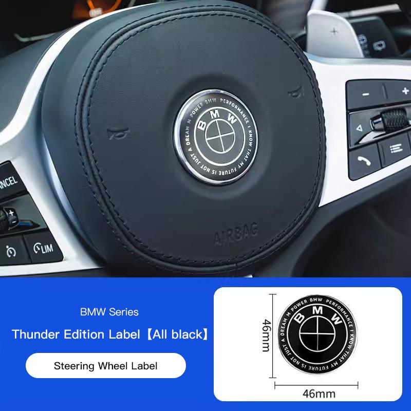2026 Hot 1PC Car Steering Wheel Logo Emblem Aluminum Sticker For BMW M3 M4 M5 G42 G30 G20 E39 E36 E87 E53 F44 F07 F34 G15 G16 G23 G22 F30 CVB3