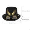 Steampunk Top Hat Eyepiece Lens Details Headpiece Wing Decoration