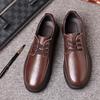 Men's Shoes Autumn Soft-soled Leather Shoes Men's Cowhide Casual Shoes Men's Low-top Dad Shoes Middle-aged and Elderly Leather Shoes 2025