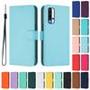 Honor20 Case For Honor 20 Wallet Leather Flip Case Honor20 Protective Pattern Card Slot Book Cover Solid Color Lychee Fundas