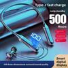 Digital Display Hanging Neck Bluetooth Headset Wireless In-ear Card Feature HD Sound Quality Extra Long Standby