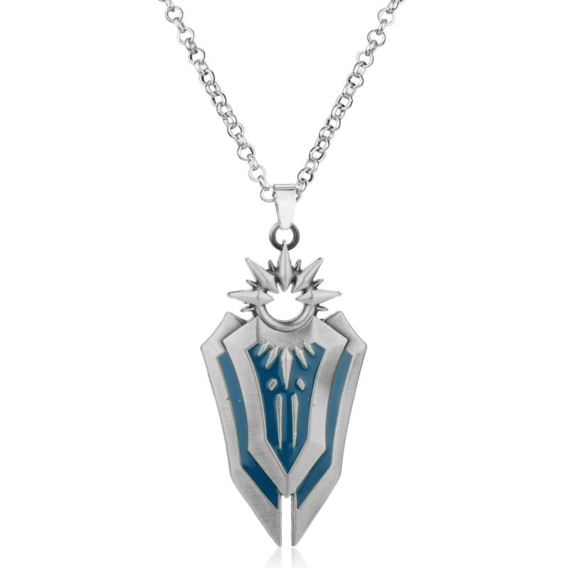 Game League Of Legend Weapon Necklace Hero League Rank Ahri Riven Yasuo Cosplay Necklace Men Chain Jewelry For Fans