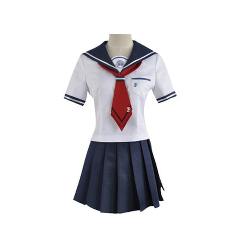 Danganronpa Cosplay Costumes Naegi Komaru Uniform Women's Skirt / Top / Tie / Socks Anime Costume JK School Uniform