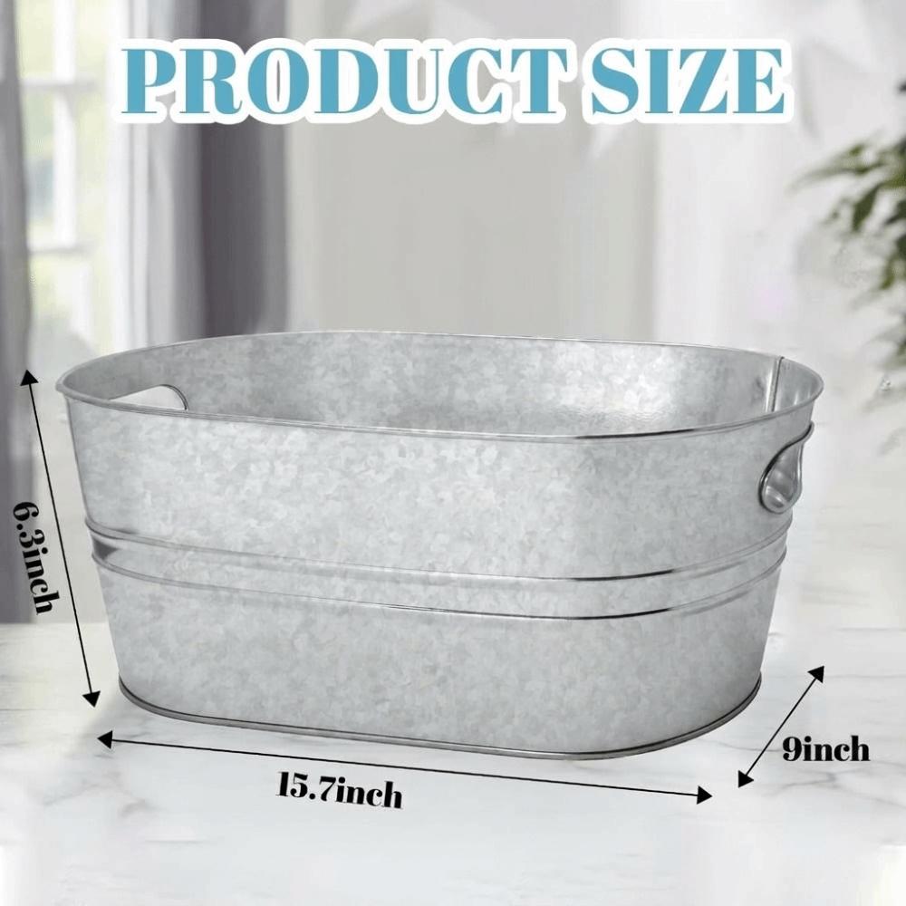 Metal Galvanized Tub 15L Drink Bucket High Quality Ice Bucket  Parties