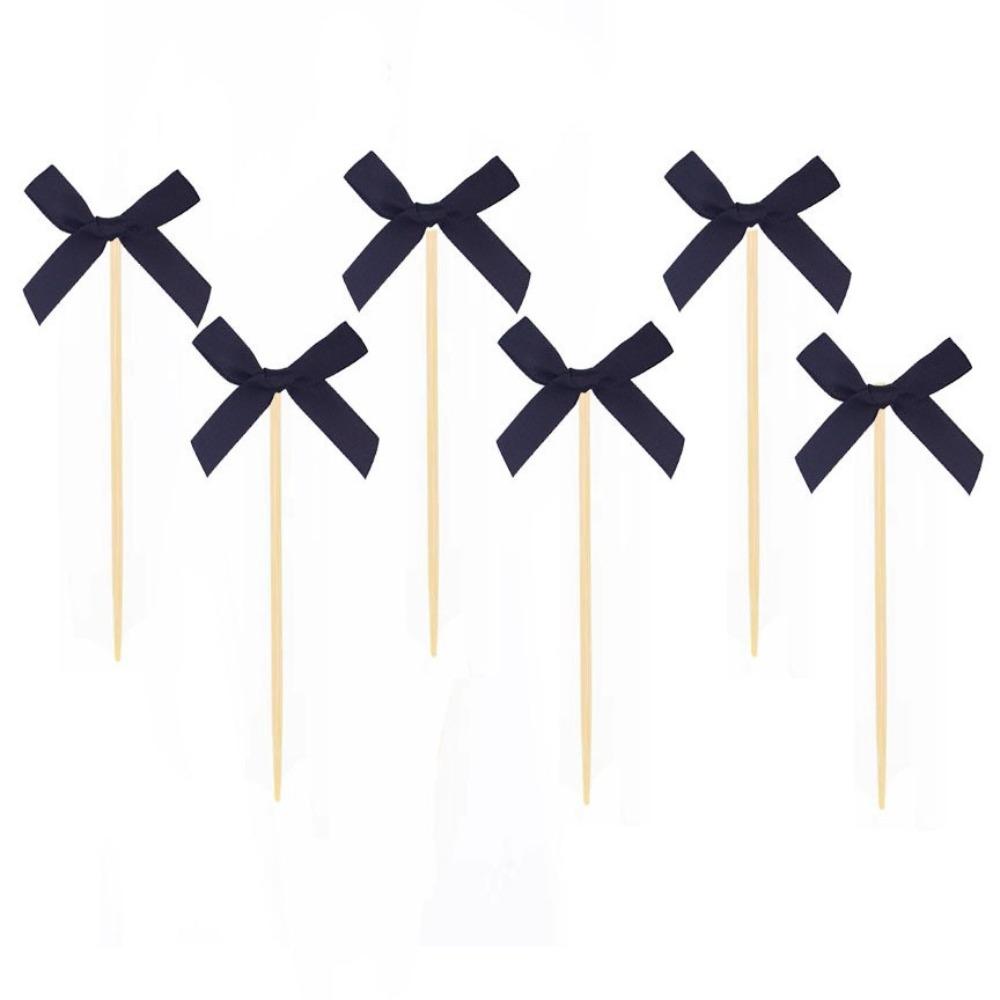 10pcs Set Romance Charm Bow Cupcake Liners Stylish Design Bow Cupcake Toppers Girl Birthday