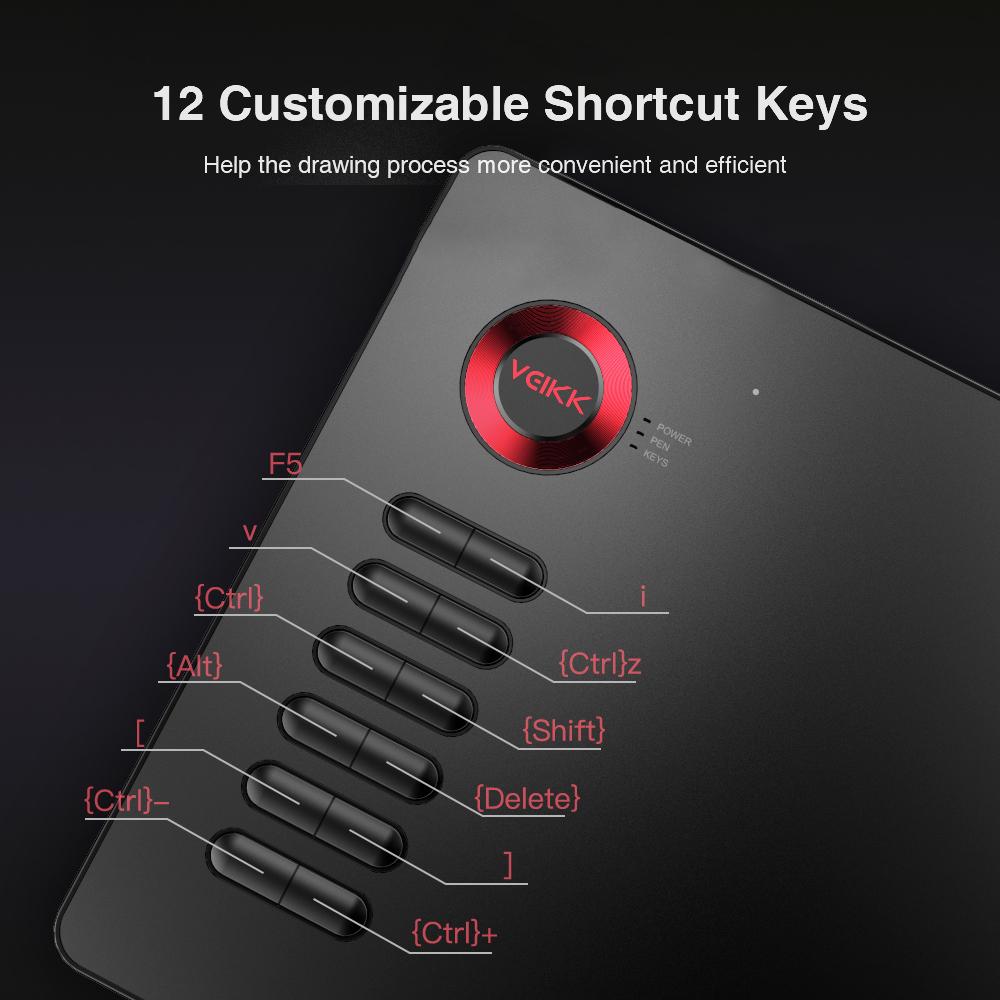 Планшет для рисования VEIKK A15 Графический планшет 10x6 дюймов Цифровой планшет для рисования с индукцией 8192