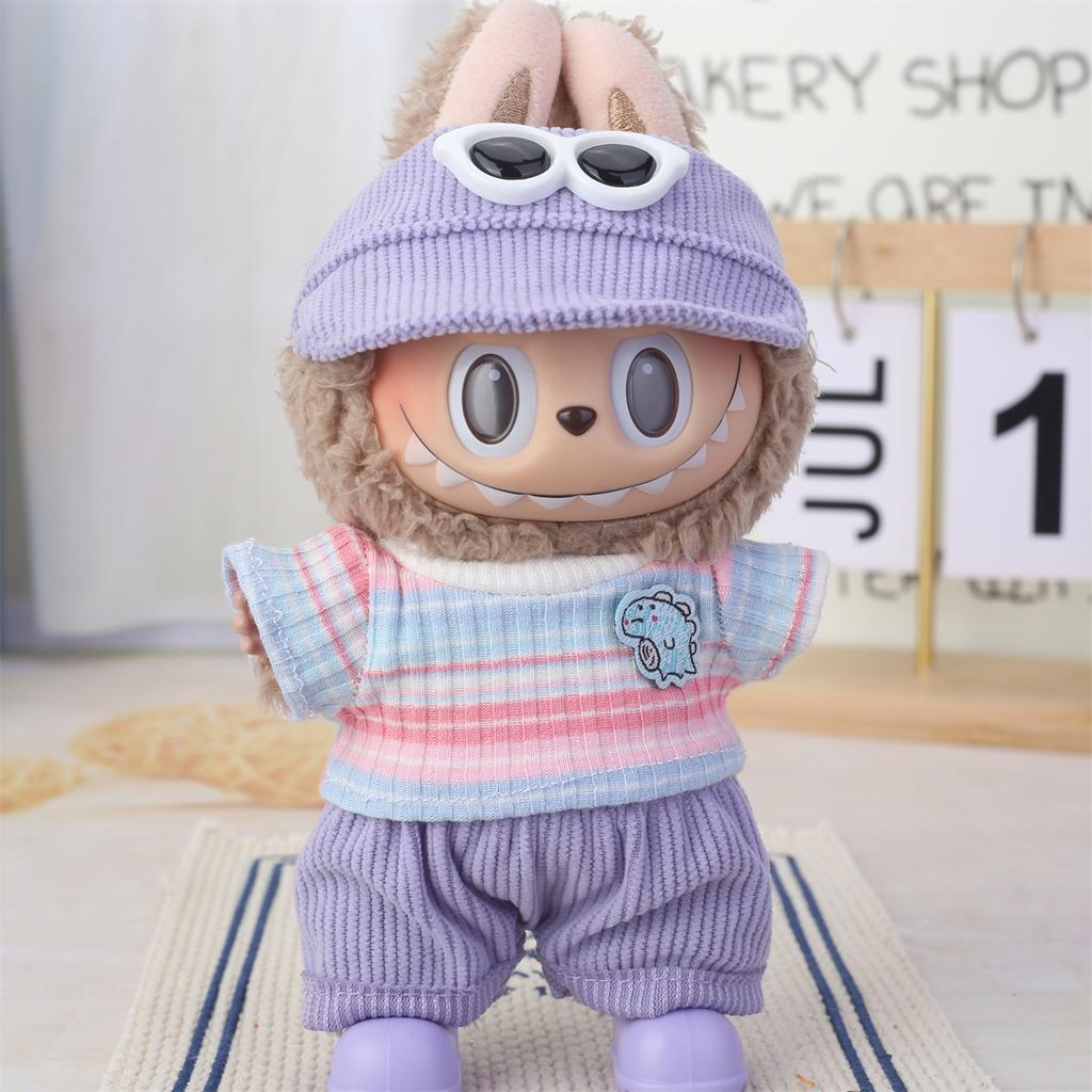 Одежда Labubu Baby подходит для кукол Labubu первого, второго и третьего поколений ростом 17 см