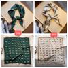 Luxury Horse Print Female Silk Neck Scarf Square Hair Scarves Foulard Head Band Shawls Wraps Neckerchief Bandana Women