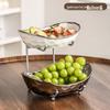 ZISIZ Роскошная 2-ярусная керамическая фруктовница