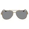 Gucci GG0528S 006 Мужские Авиаторы - Золотая Металлическая Оправа и Серые Линзы