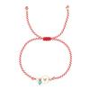2025 Year of the Snake Lucky Red String Handmade Beaded Bracelet Set with Evil Eye for Couples