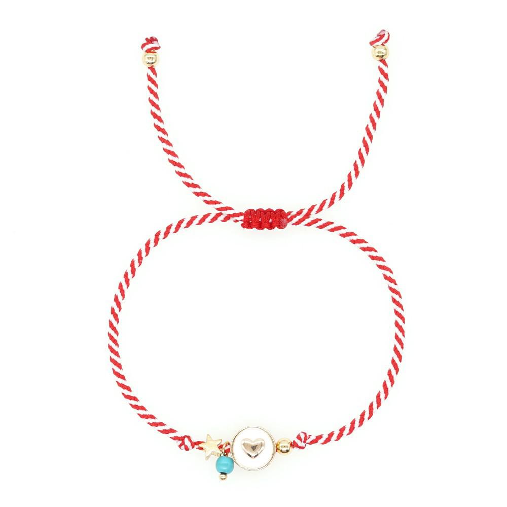 2025 Year of the Snake Lucky Red String Handmade Beaded Bracelet Set with Evil Eye for Couples
