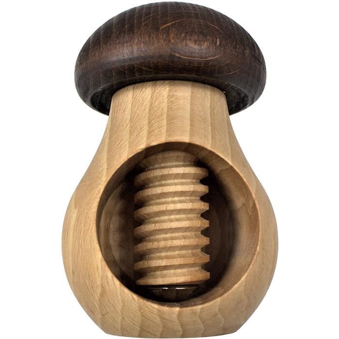 Casse-noisettes - efo - champignon - bois naturel - 9 cm - durable et pratique