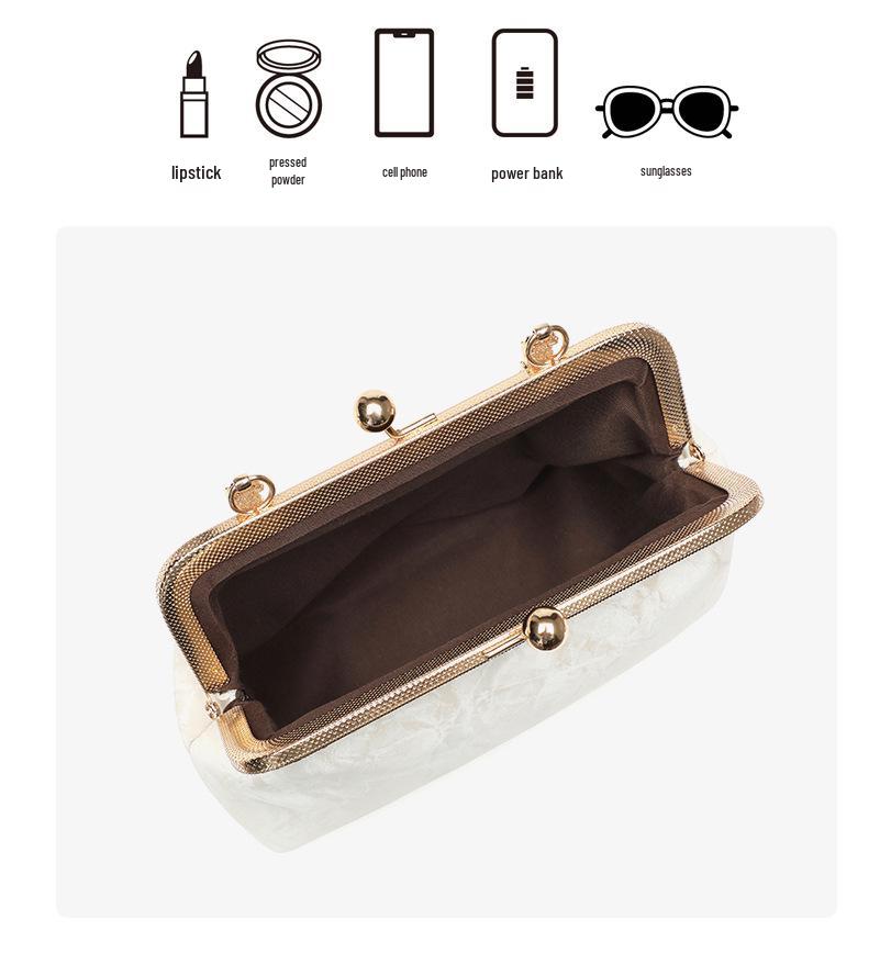 Элегантная квадратная сумка кроссбоди с жемчугом: Новый китайский стиль для универсальных вечеров