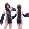 Jiangshi Cosplay Costume Chinese Zombie Horror Costume Sleeves 3 Piece Set Sexy Cosplay Lingerie Costume Extreme Underwear Little Devil Cosplay 7003