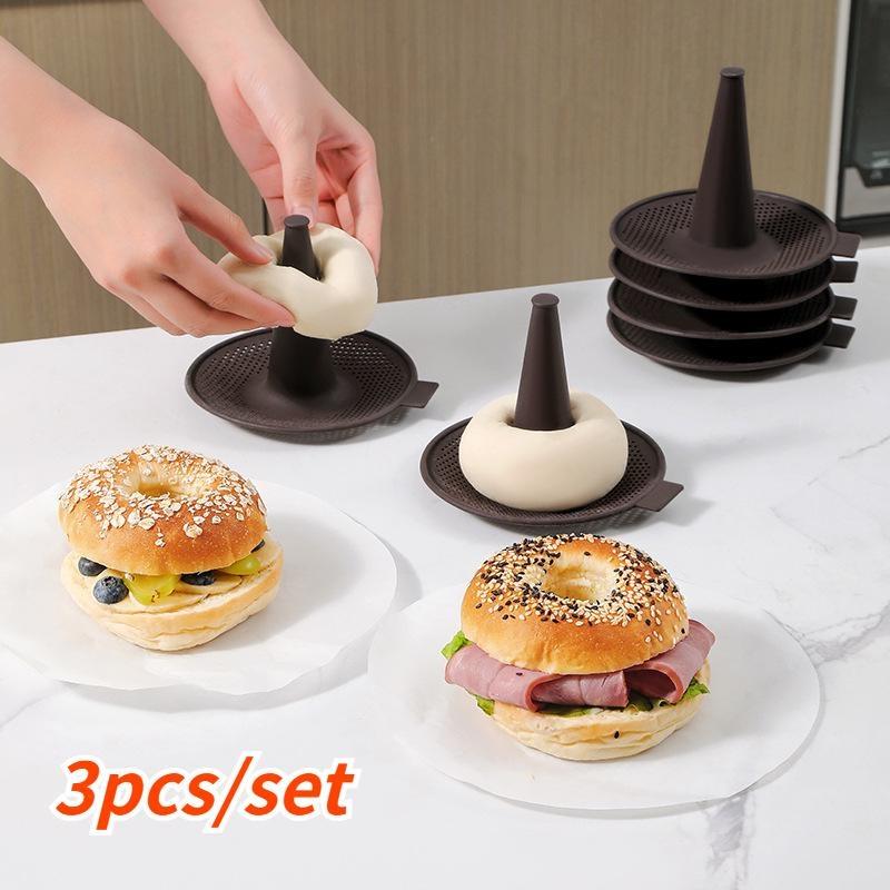 3 шт./набор Инструмент для выпечки Форма для хлеба, пончиков, из силикона, для выпечки тортов, мусса, пудинга