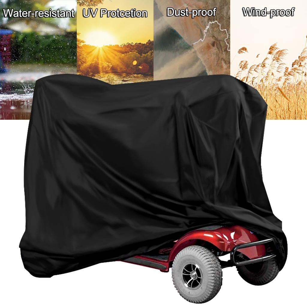 Mobility Scooter Cover Waterproof Wheelchair Storage Cover 190D Oxford Fabric Rain Protector from Dust Dirt Snow Rain Sun Rays