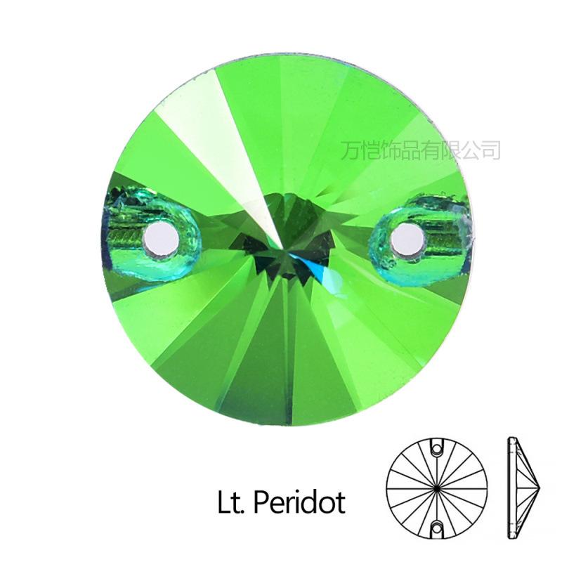 Gold Bottom Glass Hand Sewn Drill Satellite Double Hole, Flat Bottom Double Buckle Hand Sewn Drill Diy Clothing Accessories Accessories Rhinestone