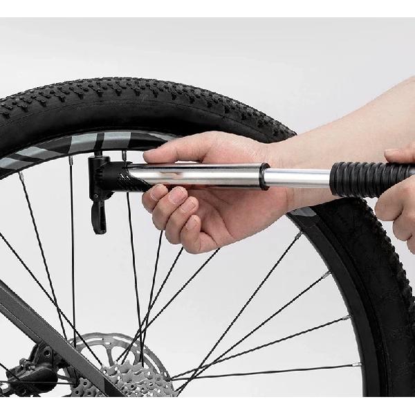 ROCKBROS Bicycle Pump Portable 80-100PSI Easy Operation Mini High Pressure Air Pump Cycling Stainless Steel MTB Bike Accessories