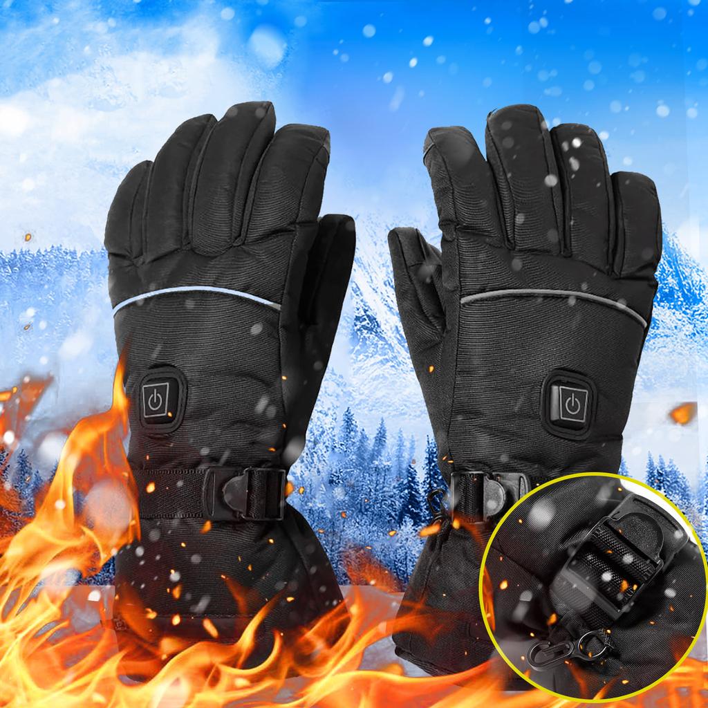Мужские согревающие перчатки, трехскоростной термостат, электрические согревающие перчатки, теплые лыжные перчатки