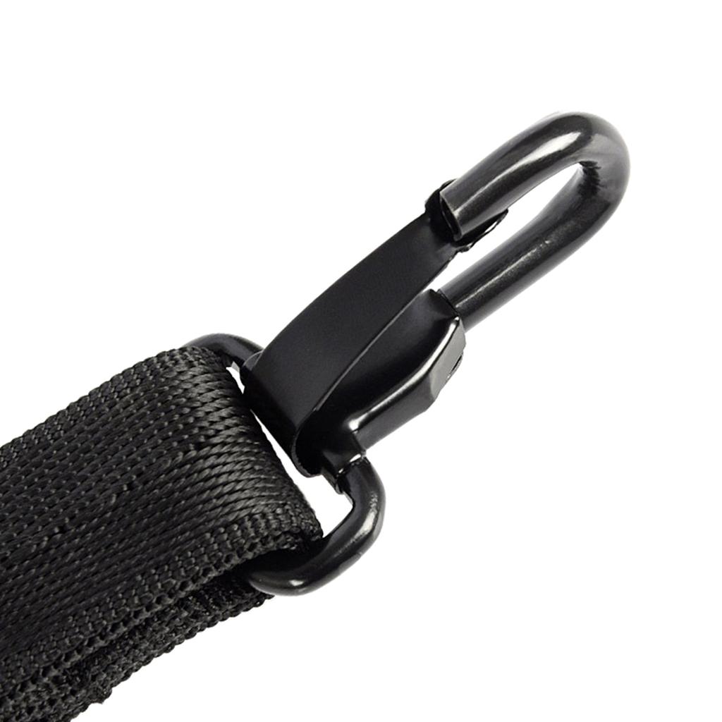 Saxophone PU Leather Neck Strap with Thick Soft Padded Adjustable Buckle Black Hook for Baritone Alto Tenor Soprano Sax