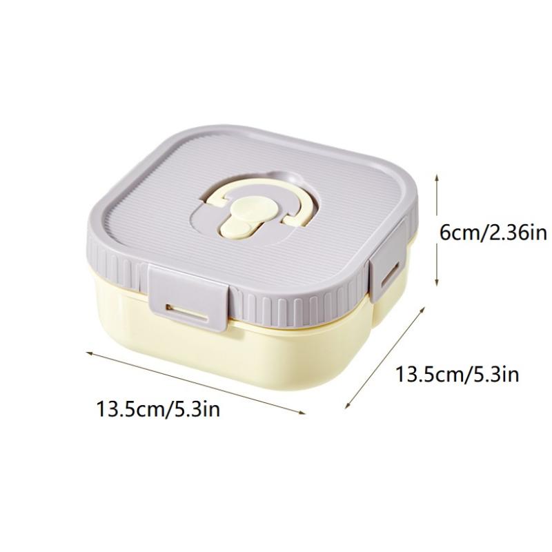 Portable Plastic Lunch Box With Compartment Microwave Safe Fruit Salad Lunch Container Kid Student Leak-Proof Bento Box