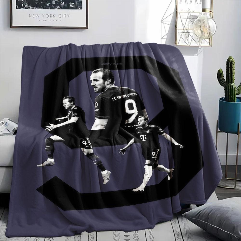 Kane9 Printed Flannel Blanket, soft throw for bedroom sofa, washable,soccer fan merchandise, great gift.