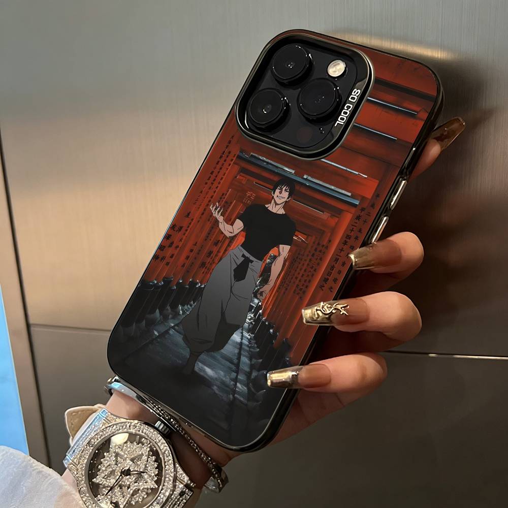 Charismatic villain-Fushiguro Toji Phone Case For IPhone17 16 11 12 13 14 15 16 Pro Max Plus Cover Colored Silver Funda Bumber