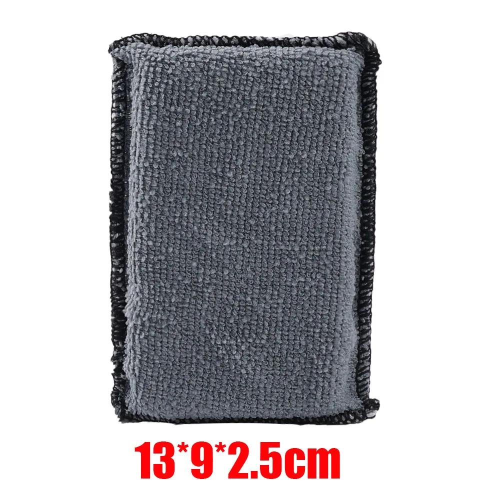Губка для чистки автомобиля, корпус автомобиля, приборные панели, имитация шерстяного волокна, двухсторонняя чистящая губка, чистка автомобиля, инструменты для технического обслуживания