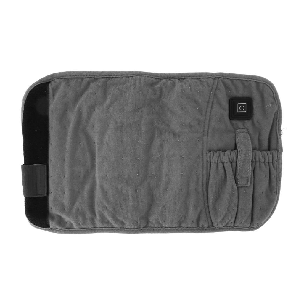 Gray Heated Back Wrap 3 Temperature Settings Waist Heating Pad Portable Heating Pad  Pain Relief