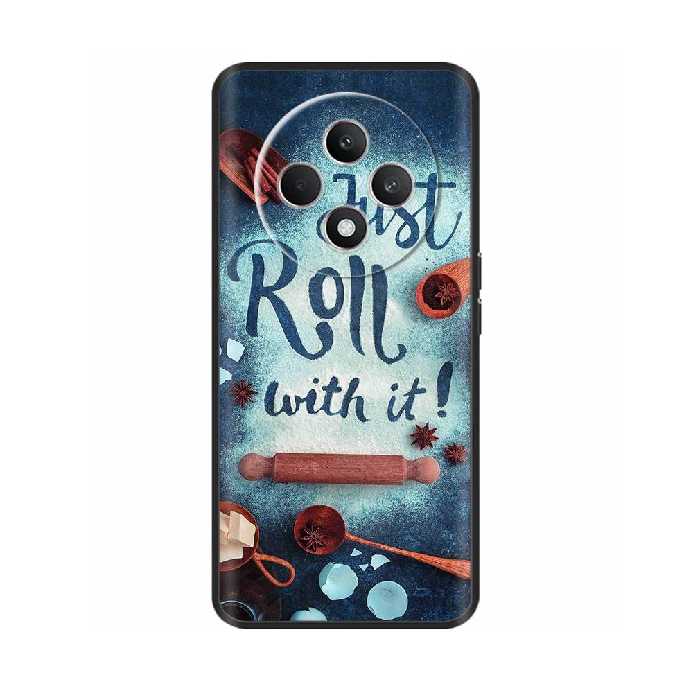 Чехол для Oppo Reno12 F CPH2687 Чехол Милое Сердечко Мягкий Черный Силикон Защитные Чехлы для Reno 12F Reno12F 5G 2024 Fundas