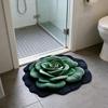 Коврик для пола в форме цветка Мягкий Градиент Лепестковая Текстура Цветущий 3D Цветочный Ковер Нескользящий Моющийся Декоративный Коврик Ванная Комната Гостиная Домашний Декор