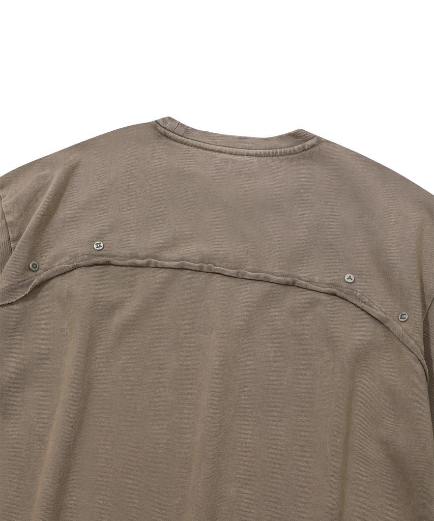 EPISODE UNTITLED Point Snap Washing T-Shirt_Brown