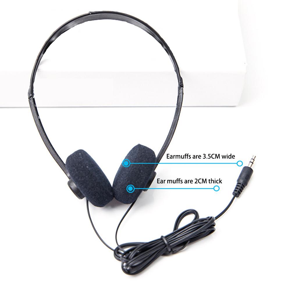 3.5mm Wired Headphones No Microphone Universal Pc Gaming Headset Noise Reduction Stereo Earphones Helmet For Laptop Computer