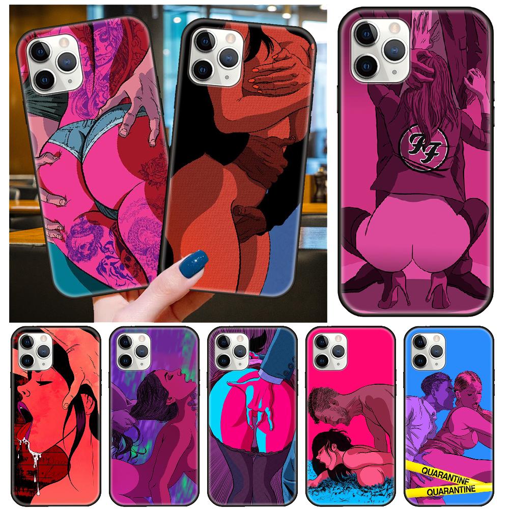 Чехол для телефона Apple IPhone 13 12 11 Mini Pro MAX SE X XS XR 8 7 6 S Plus, черная задняя крышка, 3D-бампер, трендовая задница, сексуальная красота