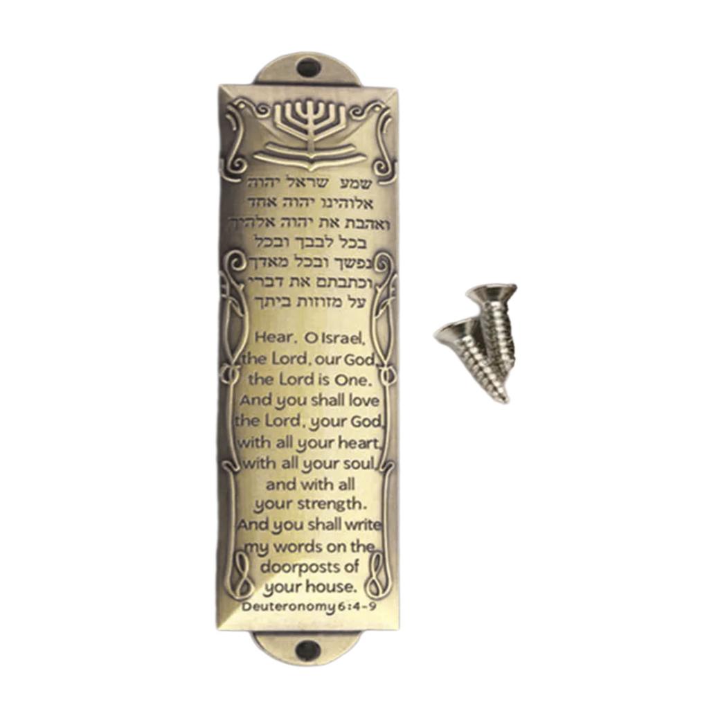 Holy Wall Blessing Item Metal Blessing Mezuzah with Scroll Unique Home Decorations Elegant Blessing Religious Gift