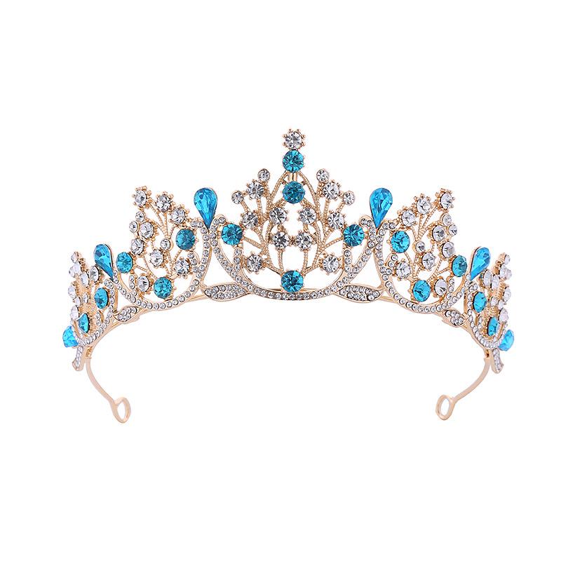 Children's Crown Tiara Princess Rhinestone Headband Model Catwalk Performance Crown Girls Birthday Dress Hair Accessories