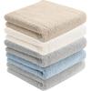 AYO Hotel-Quality Face Towels, Set of 5, 5 Colors, Fluffy, 100% Cotton, 34 X 80cm, Highly Absorbent, Durable, Solid Color, Low Shedding, Gift