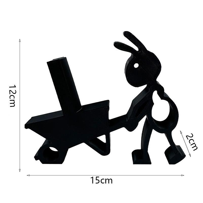 3D-печатная тележка-кролик для ванной комнаты с держателем для туалетной бумаги для современного дома