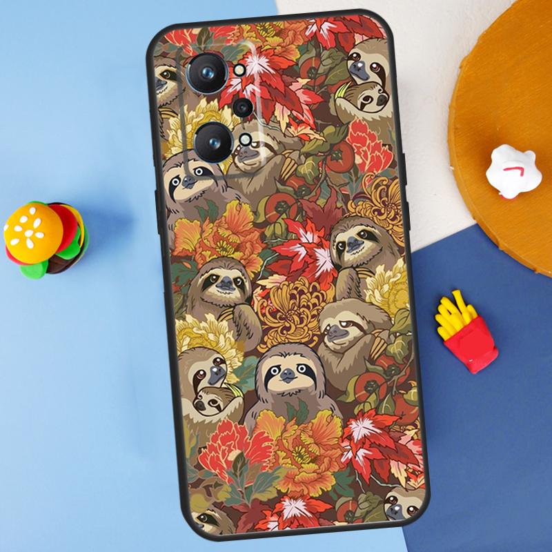 Милый Ленивец Животное Для Realme 14 13 12 10 11 Pro Plus GT 6 6T 5 GT7 Pro C55 C51 C21Y C25S C67 C75 C53 C61 Чехол