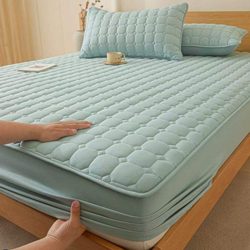 Наматрасник - Роскошный Хлопковый Защитник Матраса - Мягкий, Удобный и Дышащий Наматрасник - Матрас От Пыли, Грязи, Пролитых Жидкостей и Пятен