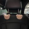 2PCS Cute Bear Universal Auto Seat Headrest Hook Storage Hanger Car Vehicle Back Seat Organizer Holder Car Interior Accessories